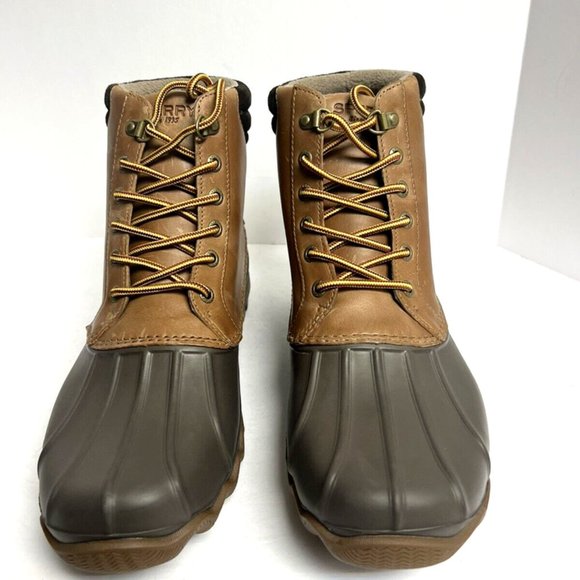 Sperry Mens Avenue Duck Boot Waterproof Tan Size 9.5 M